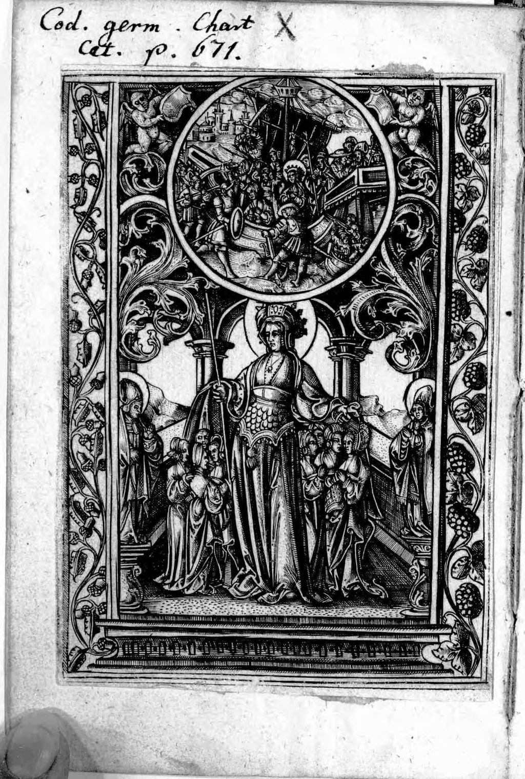 Cover of St. Ursula, Legenden und Gebete. Nachfolge Christi. Vision Georgs von Ungarn - BSB Cgm 451