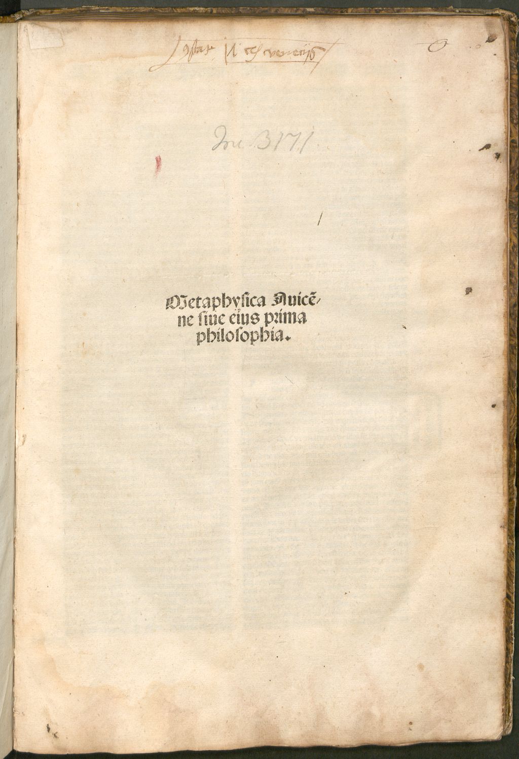 Cover of Metaphysica