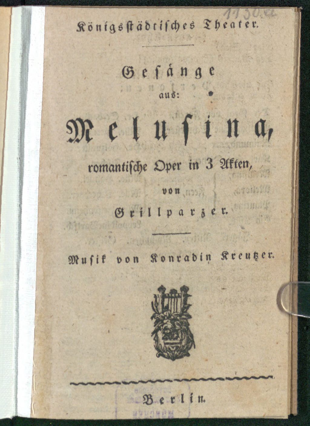 Cover of Gesänge aus: Melusina