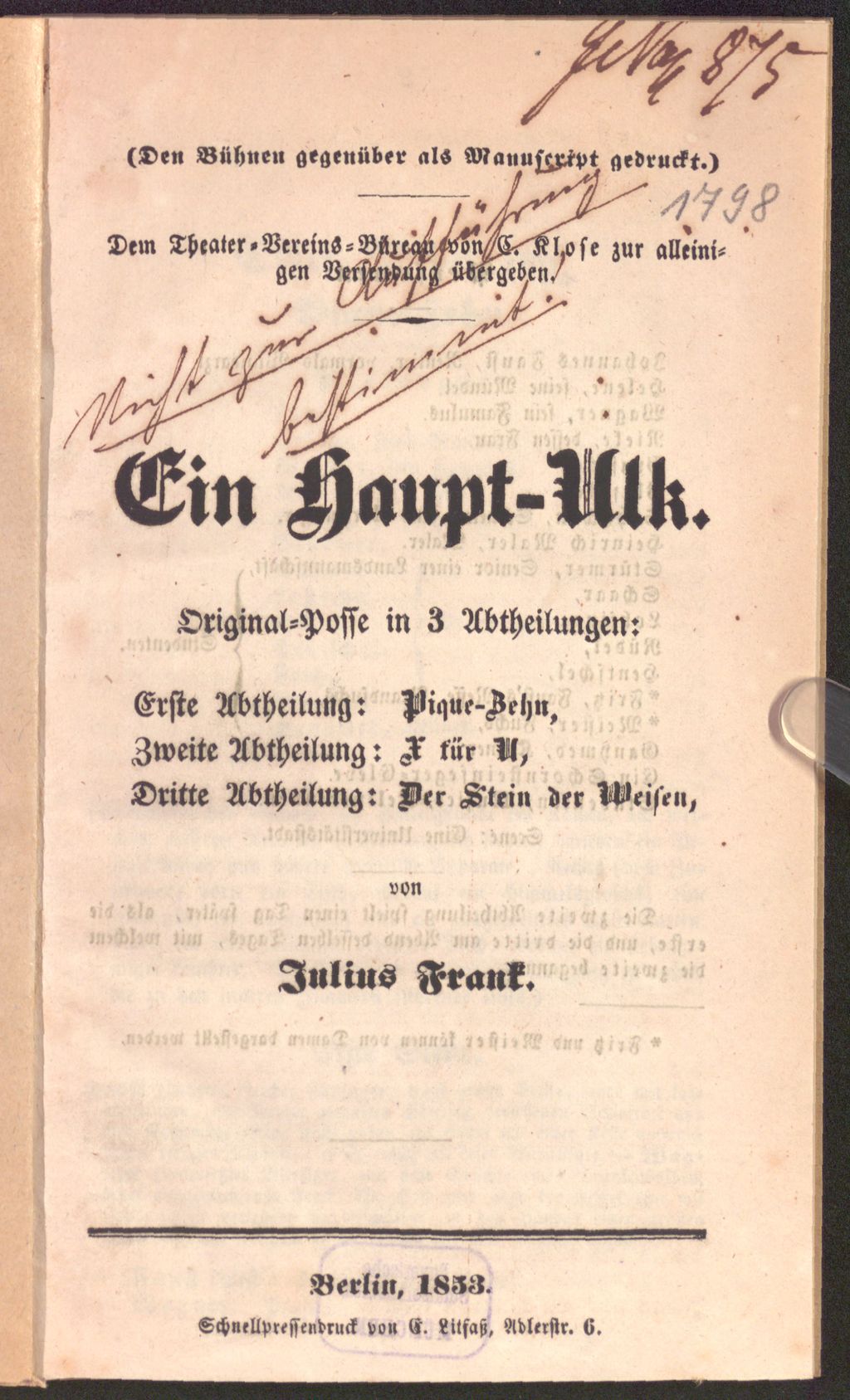 Cover of Ein Haupt-Ulk
