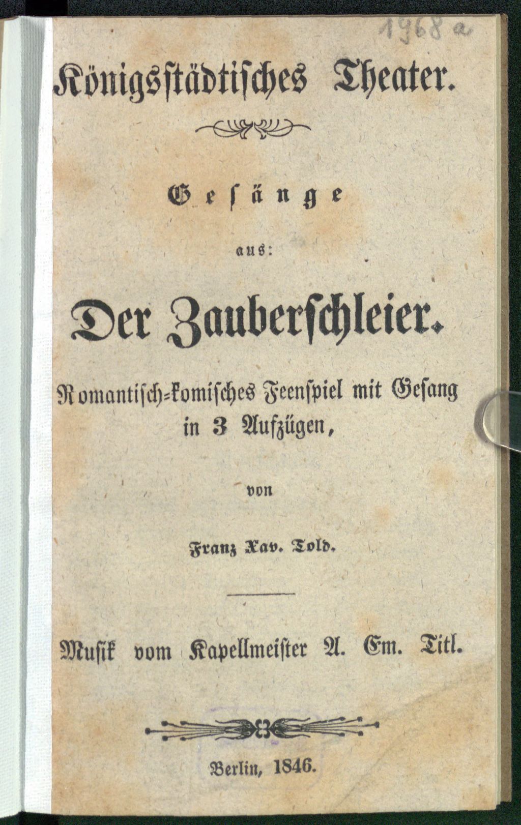 Cover of Gesänge aus: Der Zauberschleier