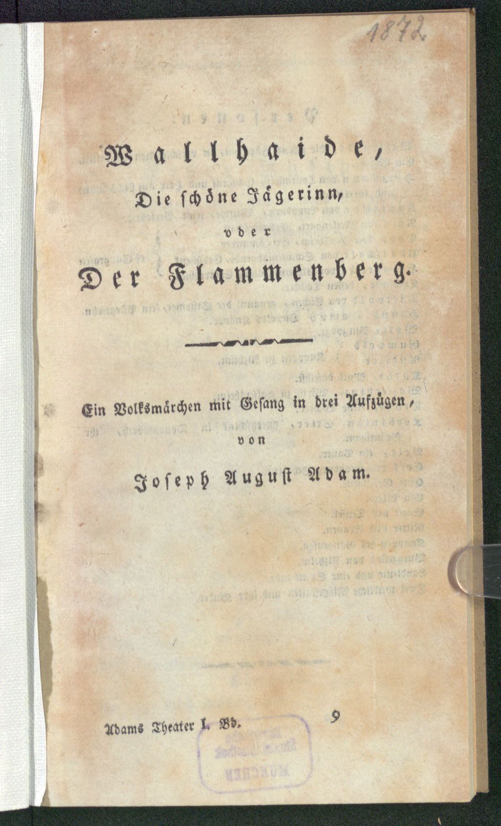 Cover of Wallhaide, die schöne Jägerinn, oder Der Flammenberg