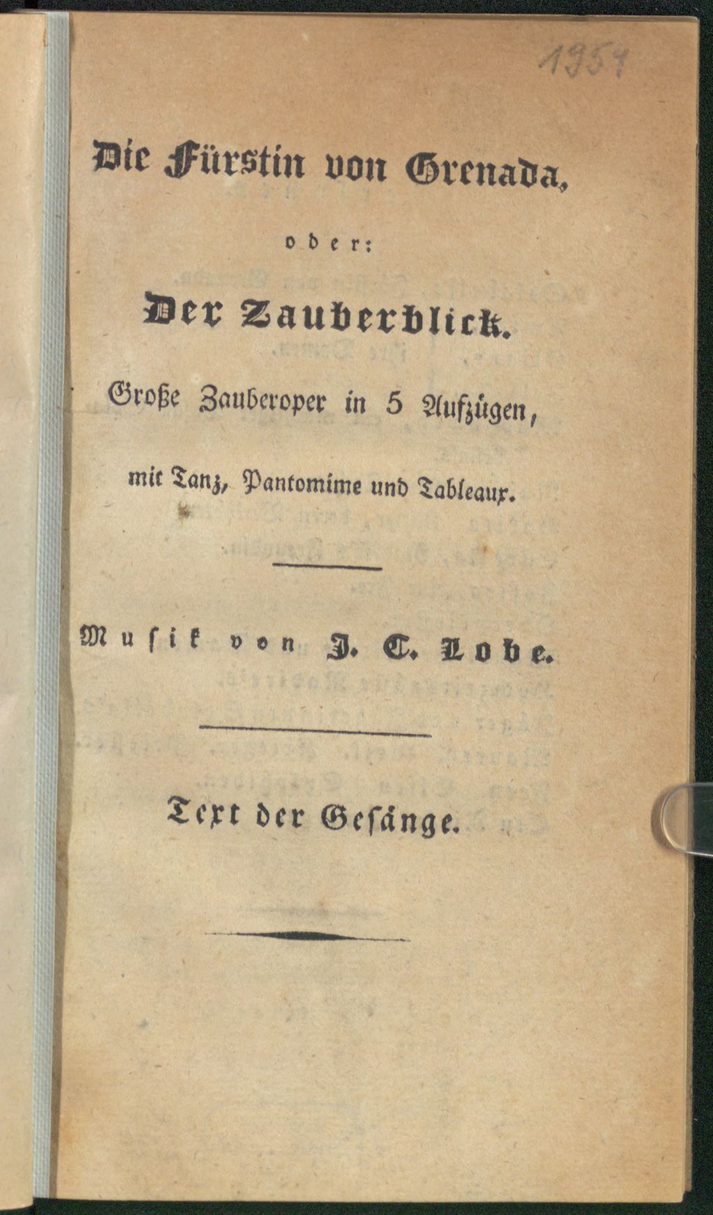 Cover of Die Fürstin von Grenada, oder: Der Zauberblick