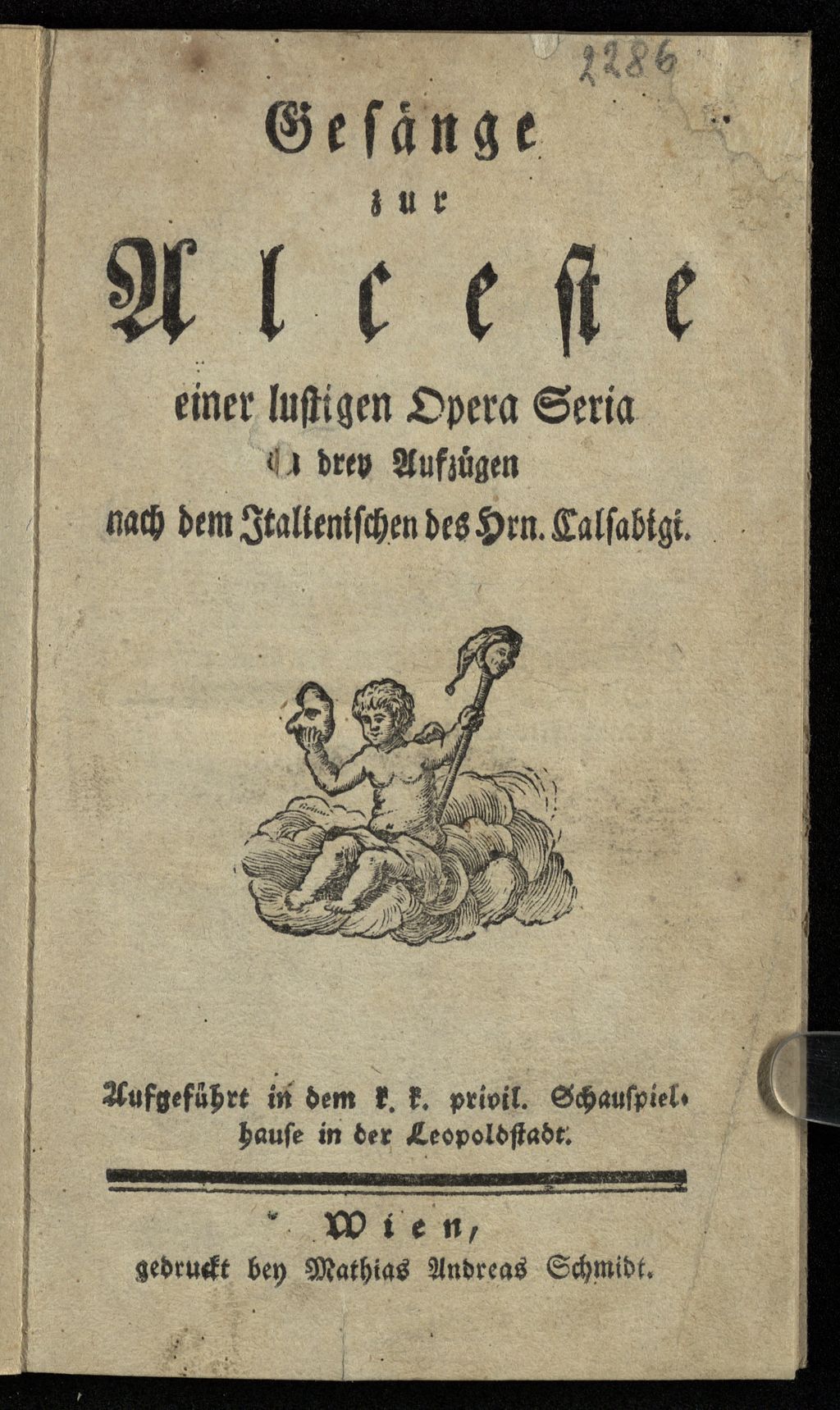 Cover of Gesänge zur Alceste