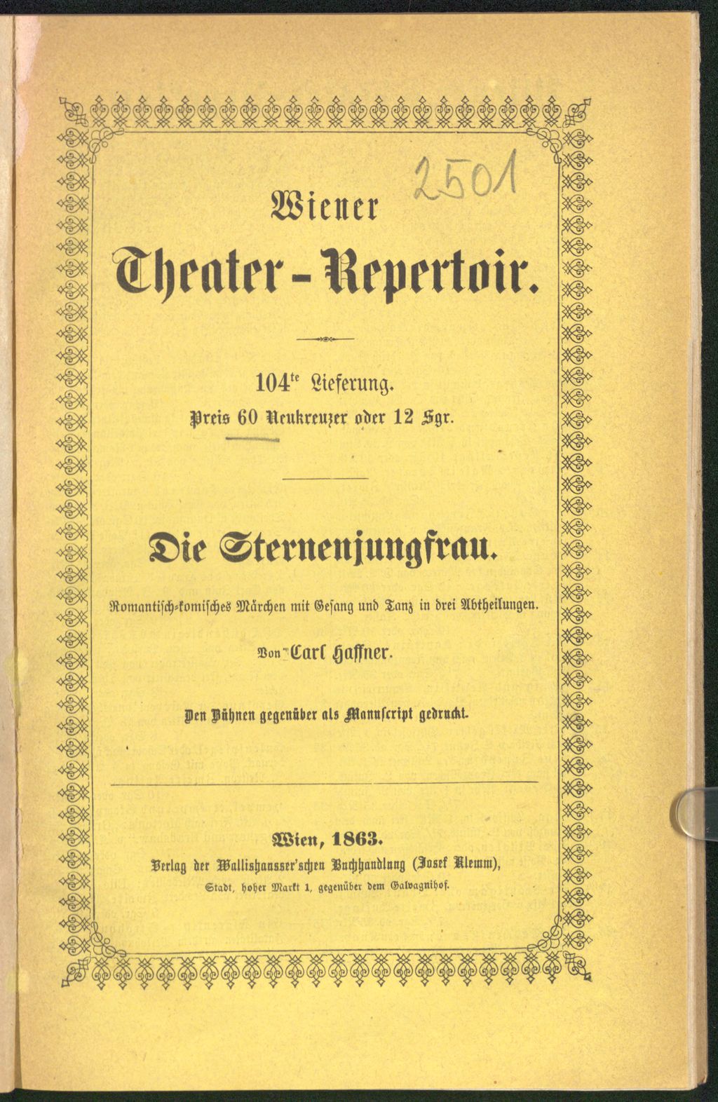 Cover of Die Sternenjungfrau