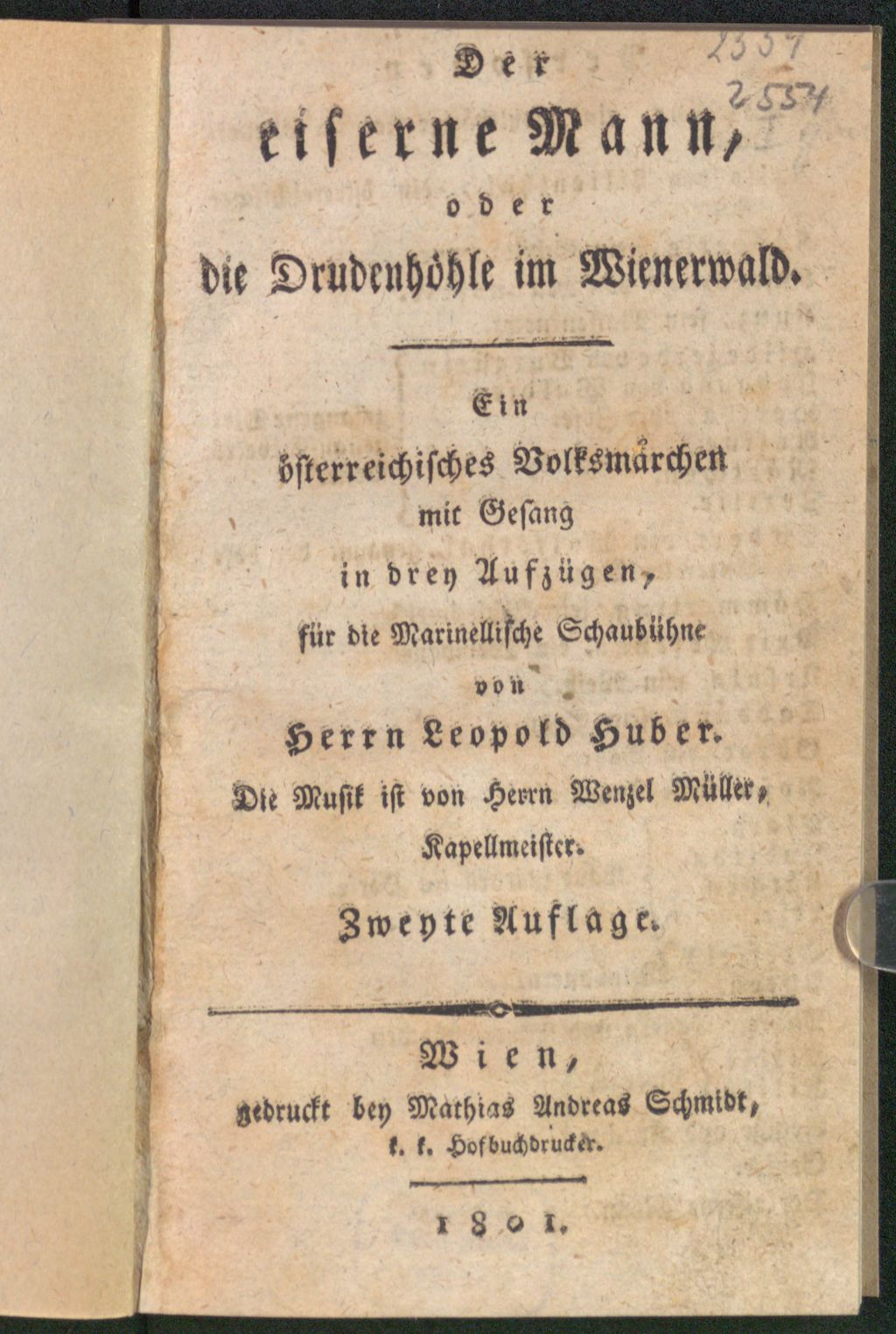 Cover of Der eiserne Mann oder Die Drudenhöhle im Wienerwald