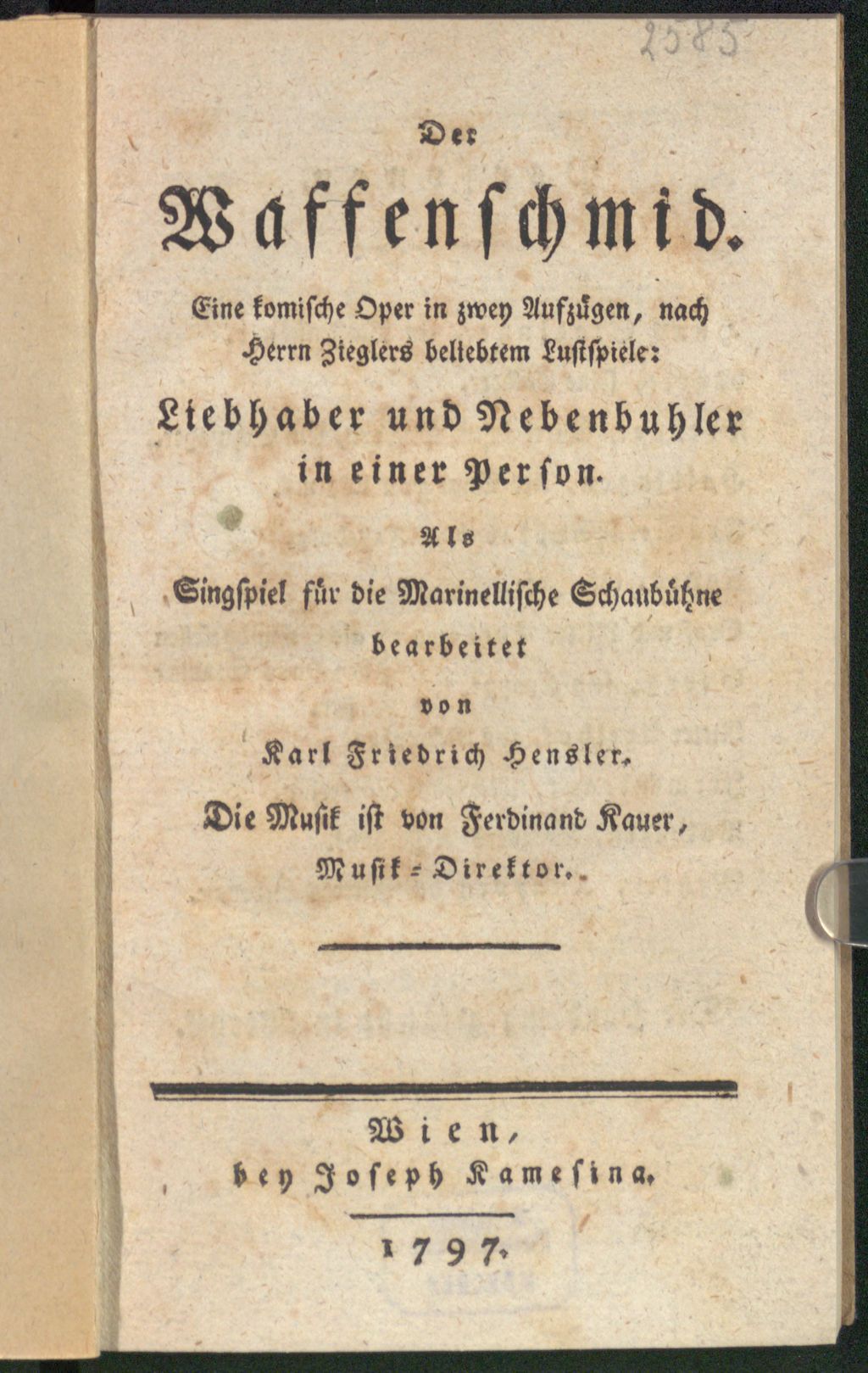 Cover of Der Waffenschmid