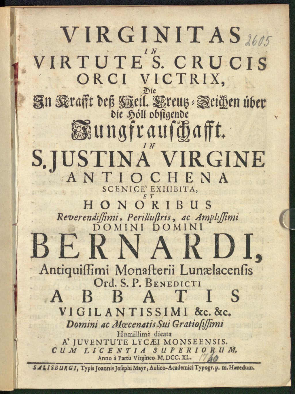 Cover of Virginitas In Virtute S. Crucis Orci Victrix