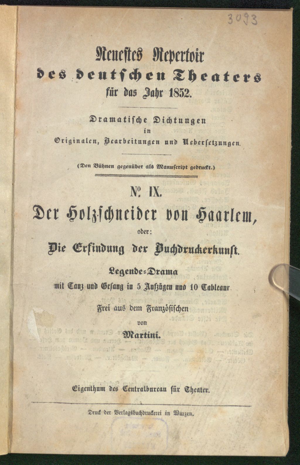 Cover of Der Holzschneider von Haarlem, oder: Die Erfindung der Buchdruckerkunst