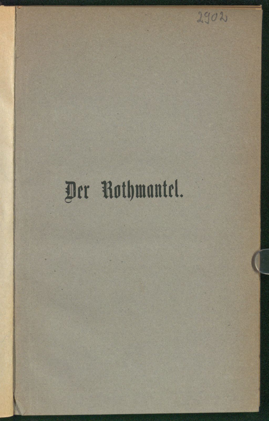 Cover of Der Rothmantel