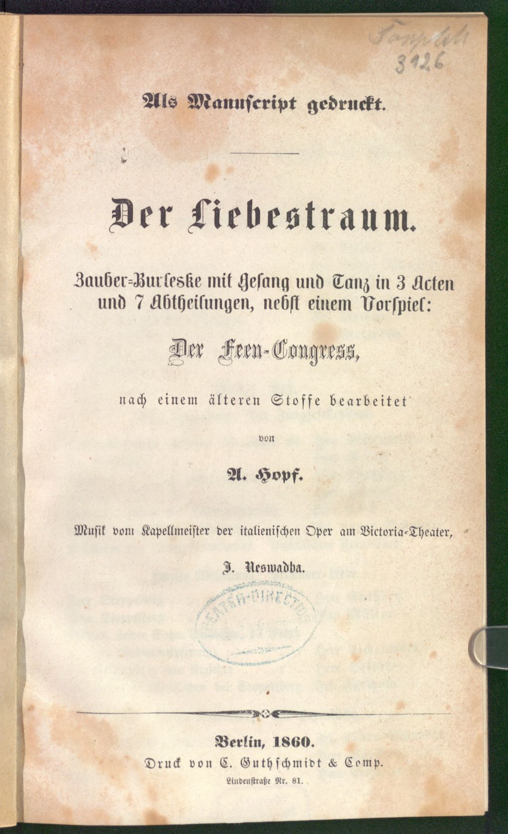 Cover of Der Liebestraum