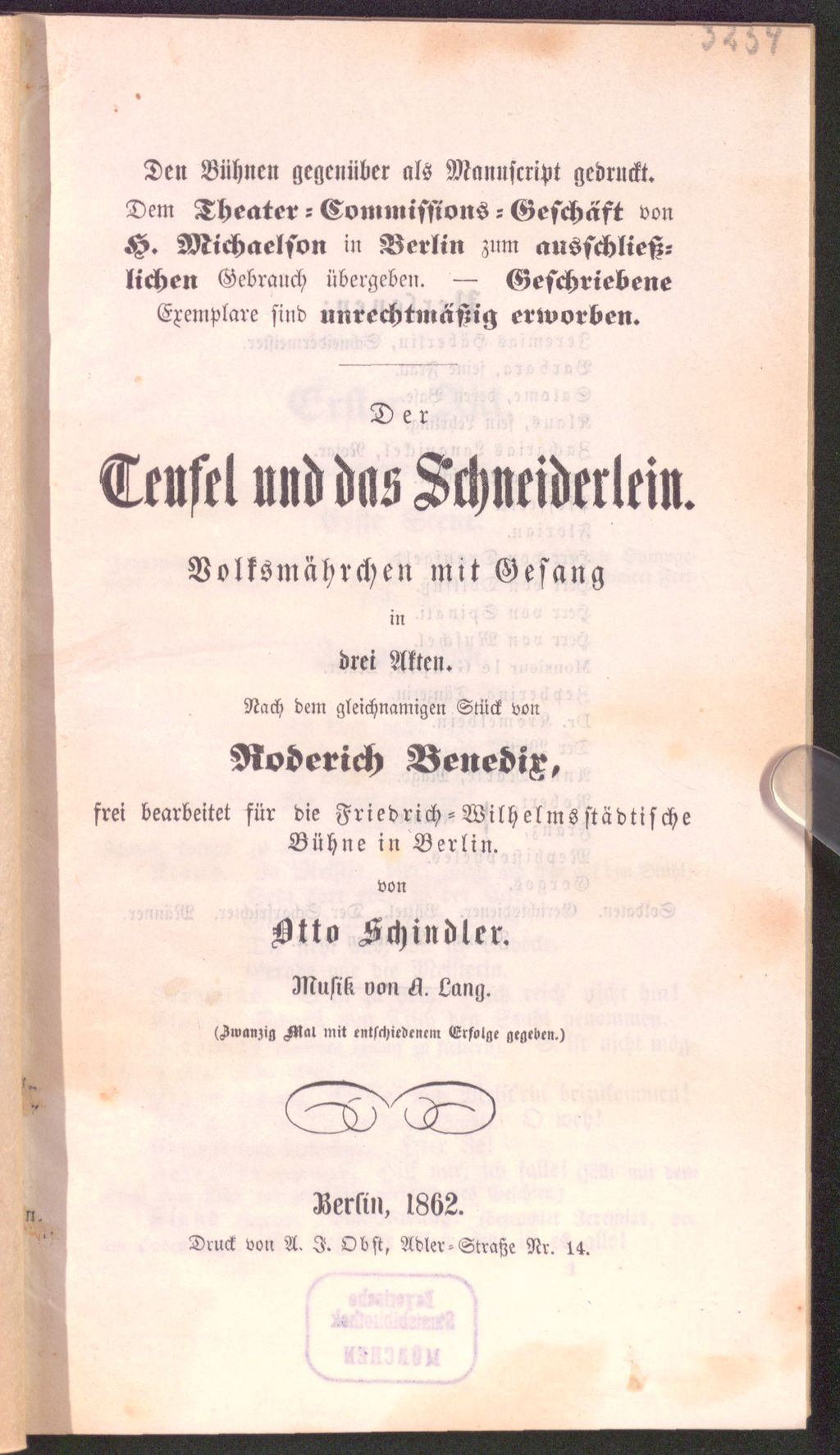 Cover of Der Teufel und das Schneiderlein