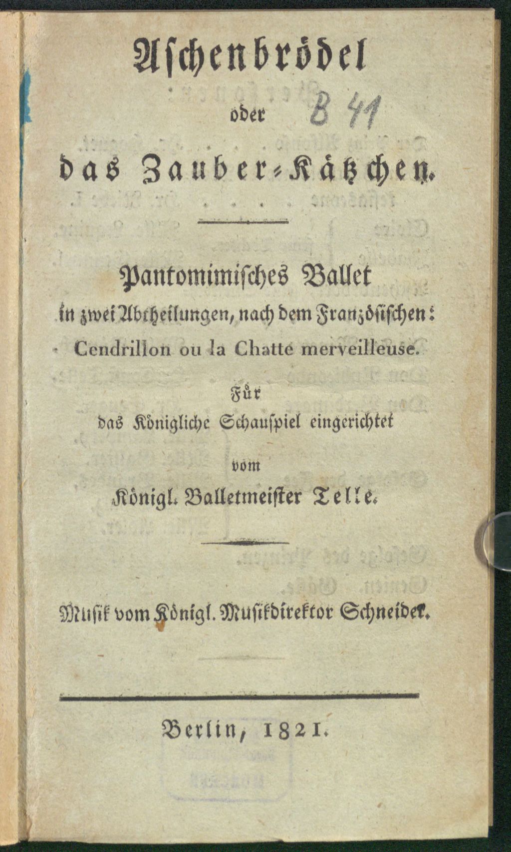Cover of Aschenbrödel oder das Zauber-Kätzchen