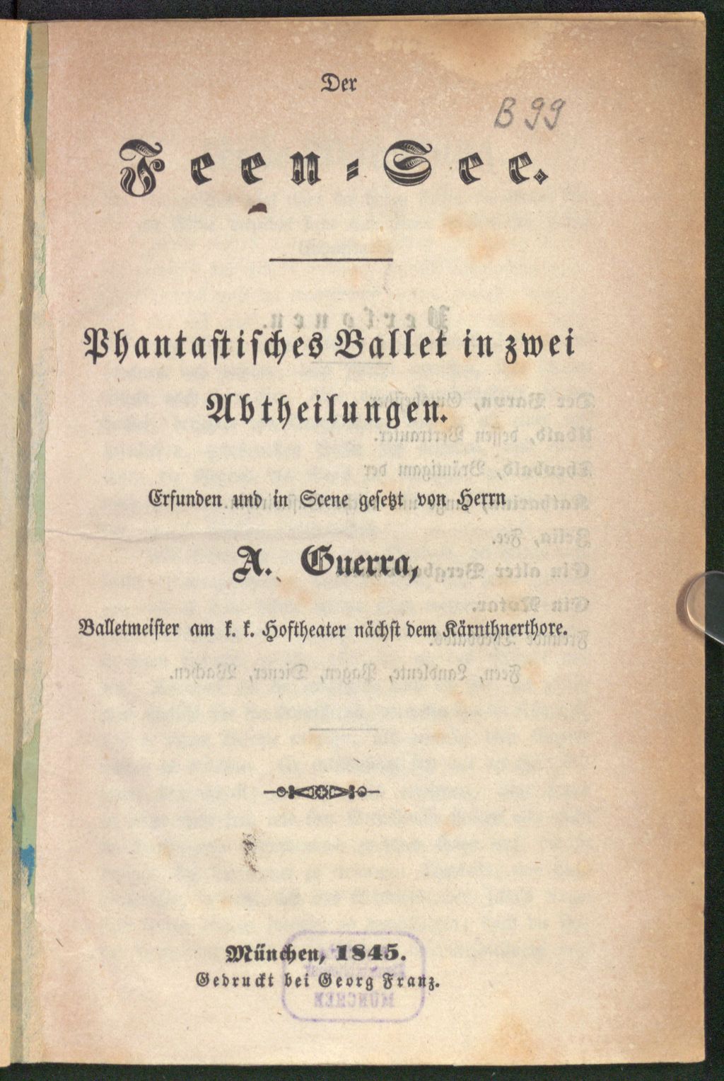 Cover of Der Feen -See