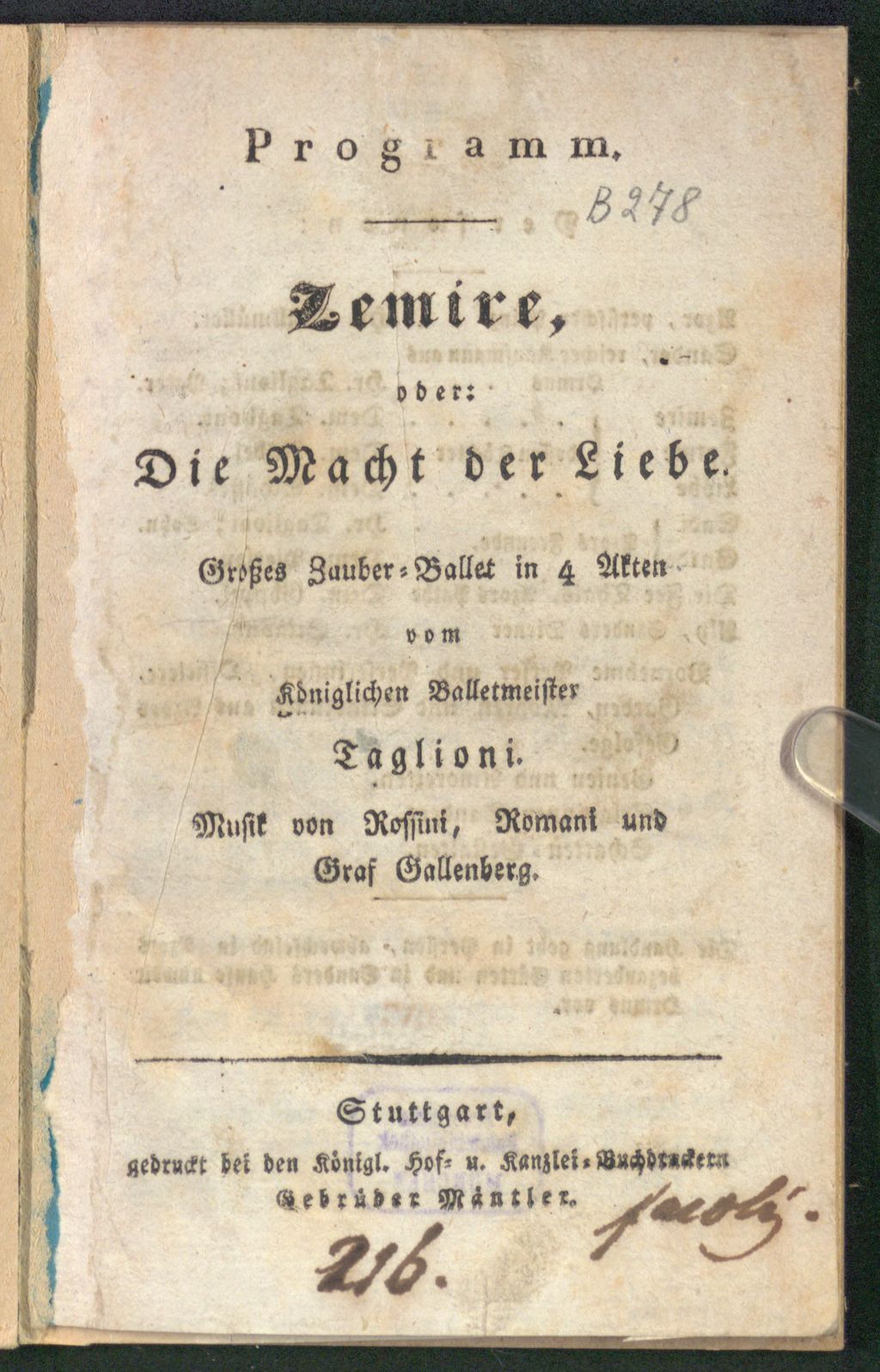 Cover of Zemire, oder: Die Macht der Liebe