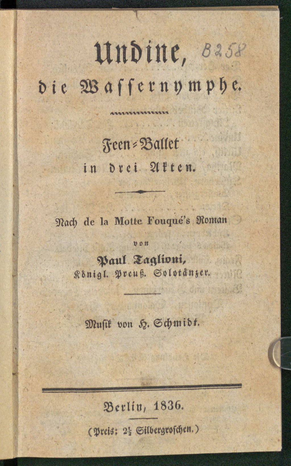 Cover of Undine, die Wassernymphe