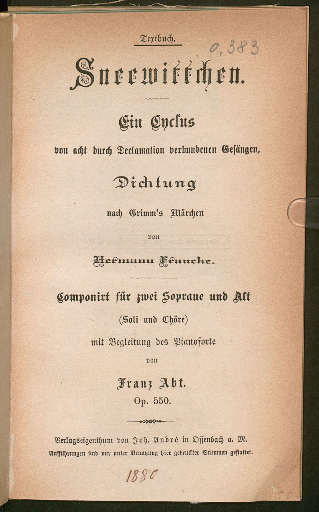Cover of Sneewittchen