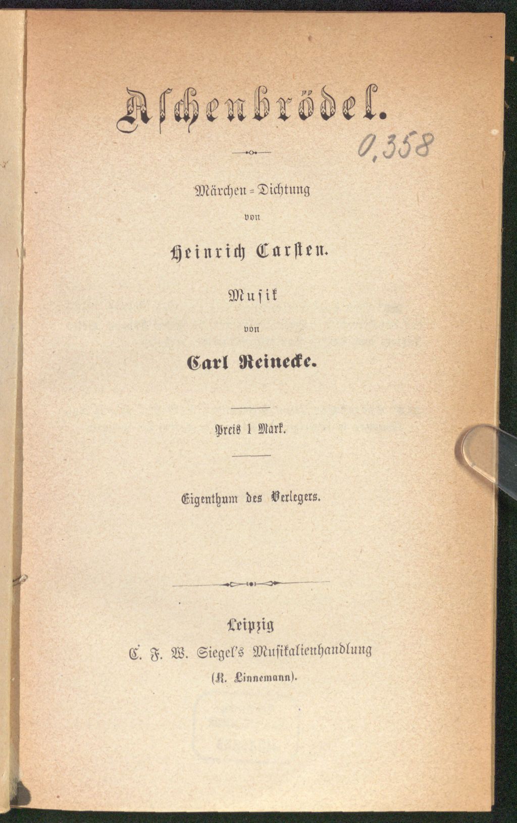 Cover of Aschenbrödel