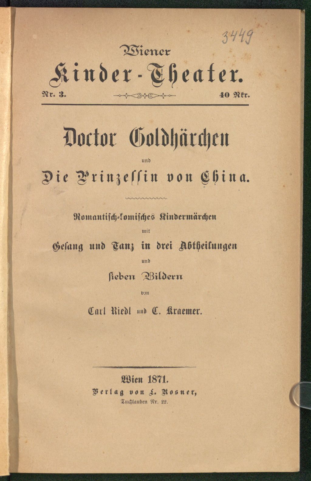 Cover of Doctor Goldhärchen und Die Prinzessin von China