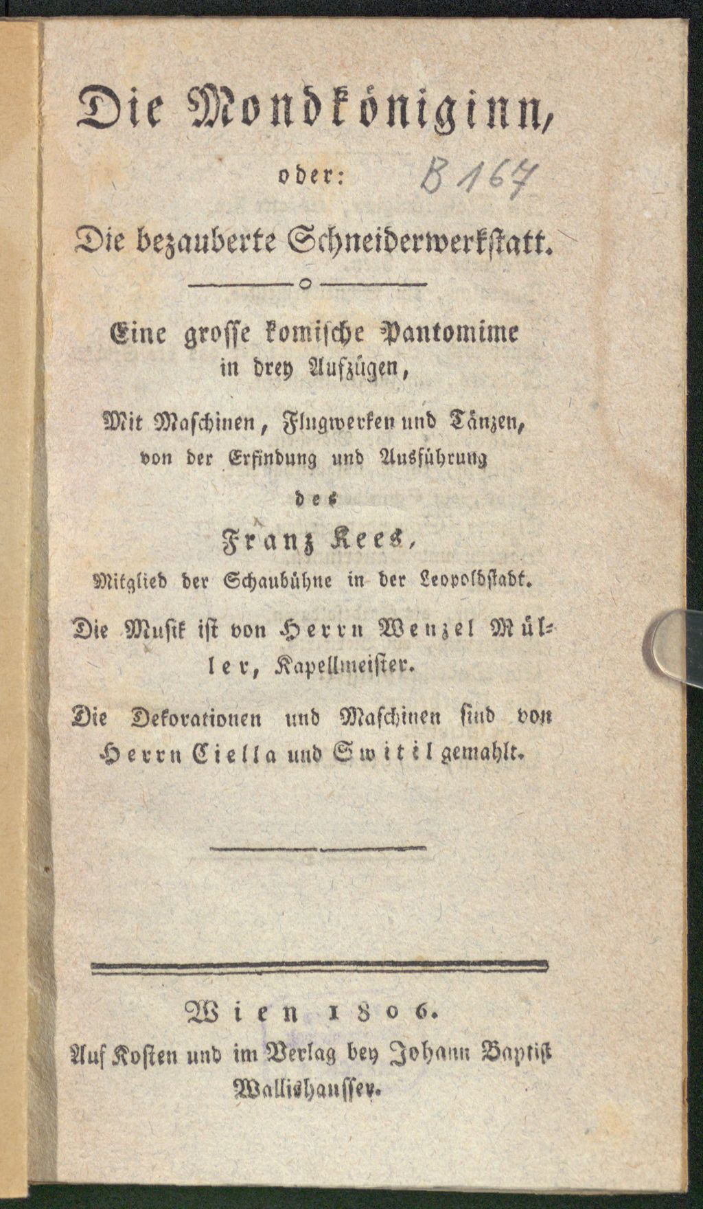 Cover of Die Mondköniginn, oder: Die bezauberte Schneiderwerkstatt