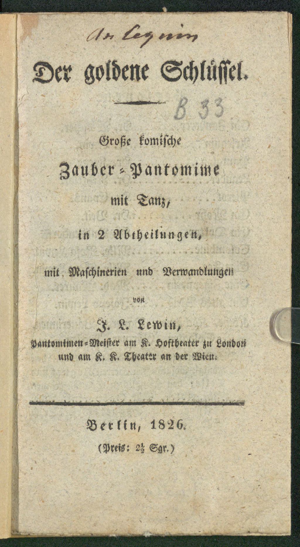 Cover of Der goldene Schlüssel