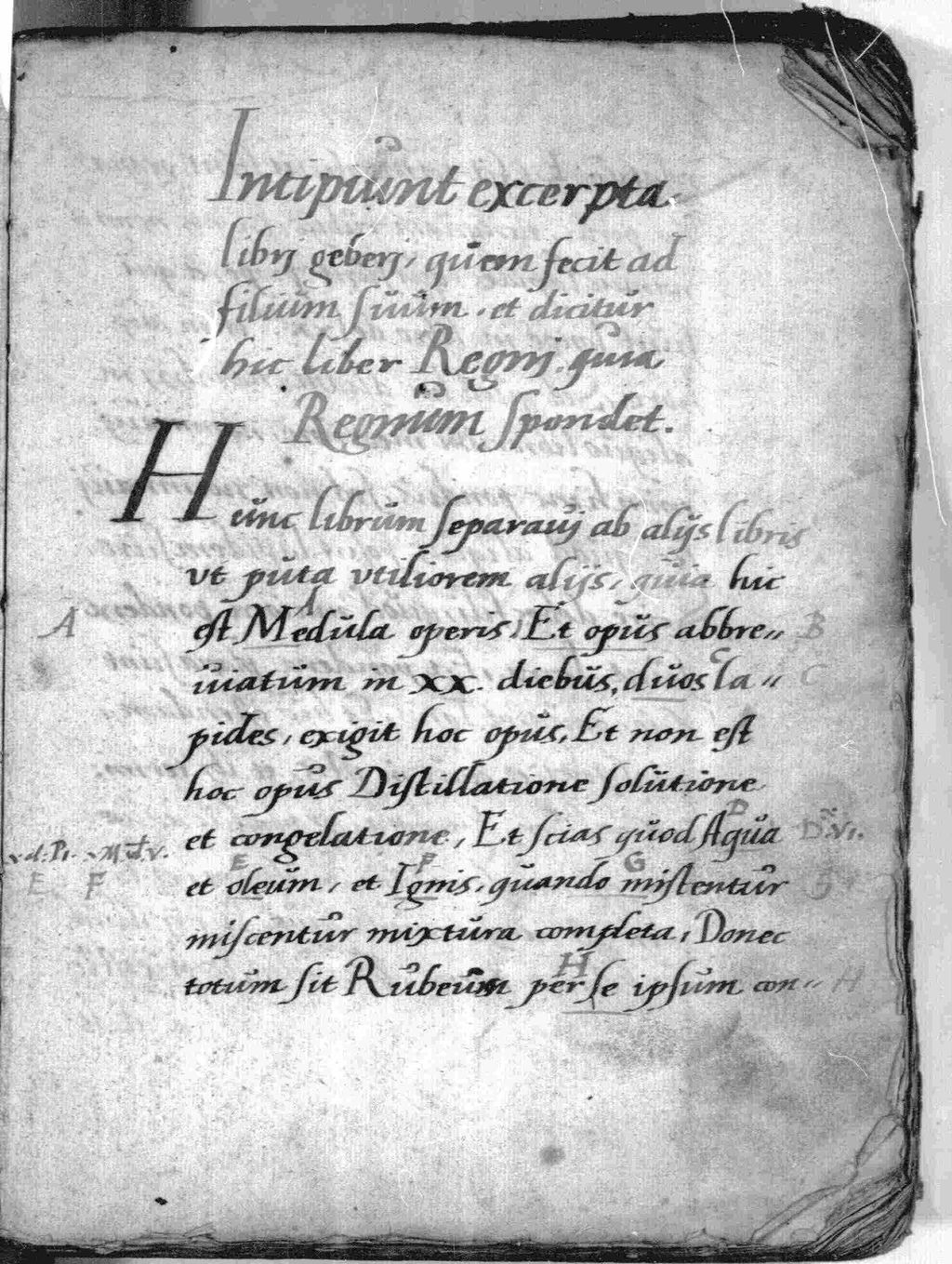 Cover of Geberi liber regni, quia regnum spondet. Aristotelis de alchimia liber, qui dicitur de 70 praeceptis, alias Geberi [u.a.] - BSB Clm 25113