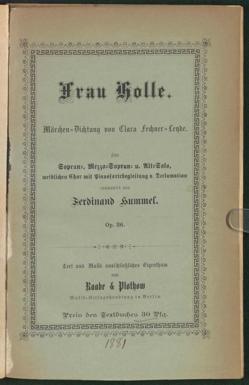 Cover of Frau Holle