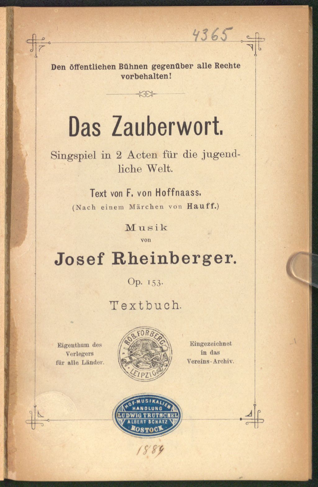 Cover of Das Zauberwort