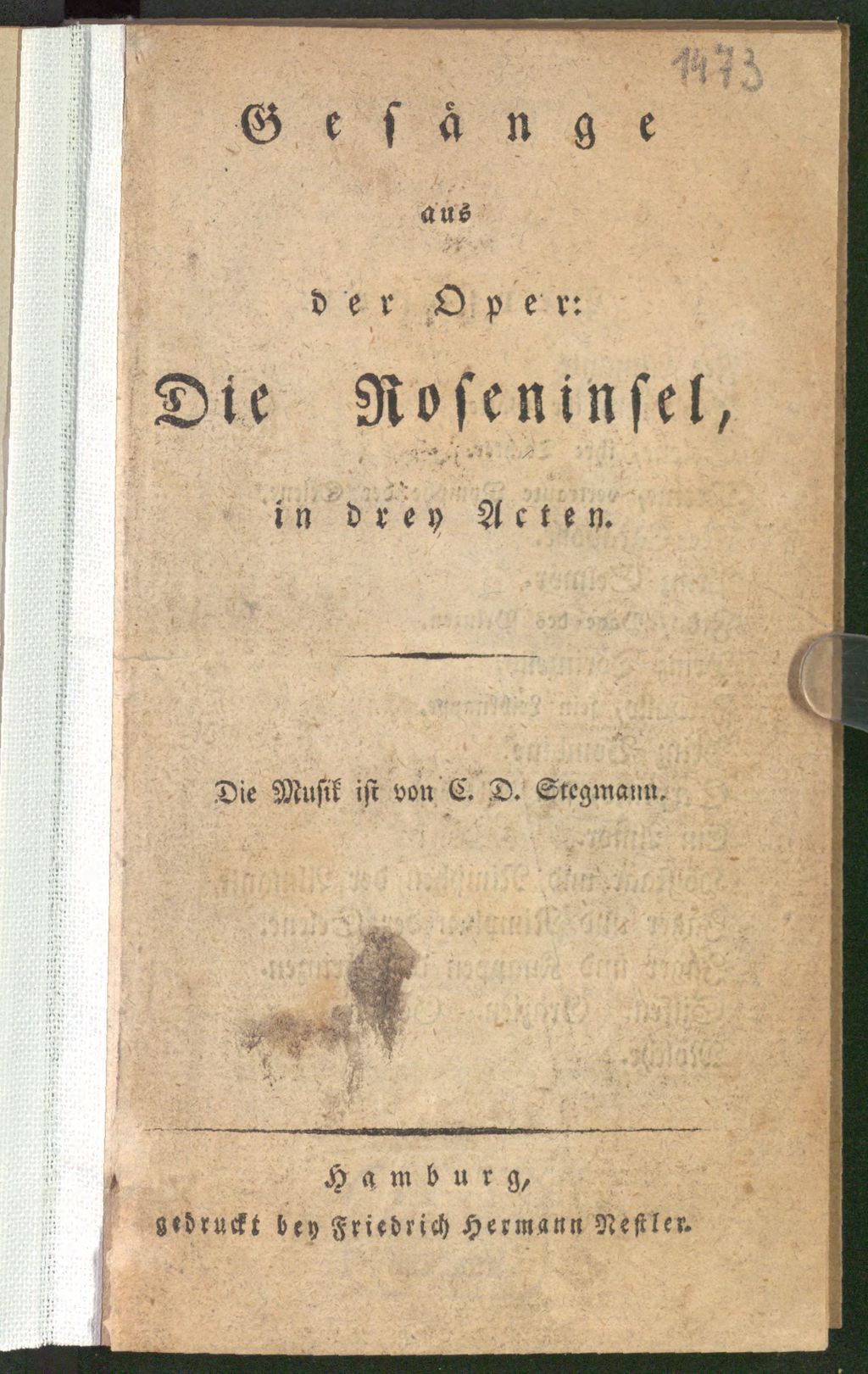 Cover of Gesänge aus der Oper: Die Roseninsel