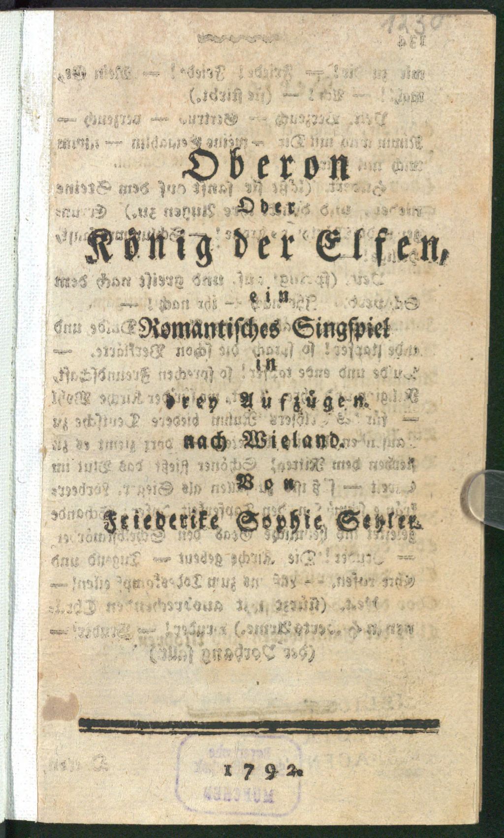 Cover of Oberon Oder König der Elfen