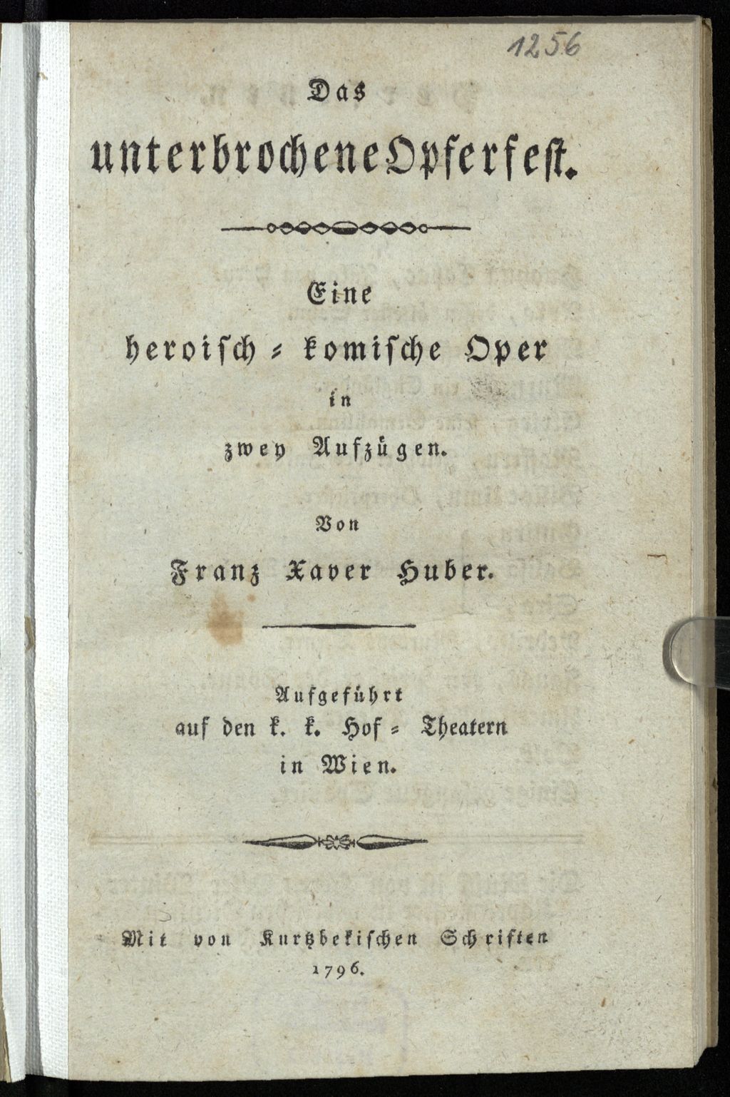 Cover of Das unterbrochene Opferfest