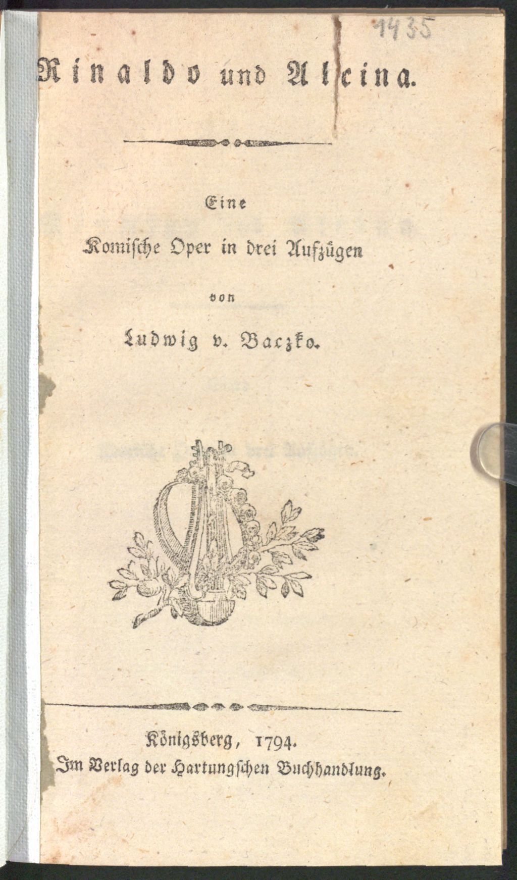 Cover of Rinaldo und Alcina