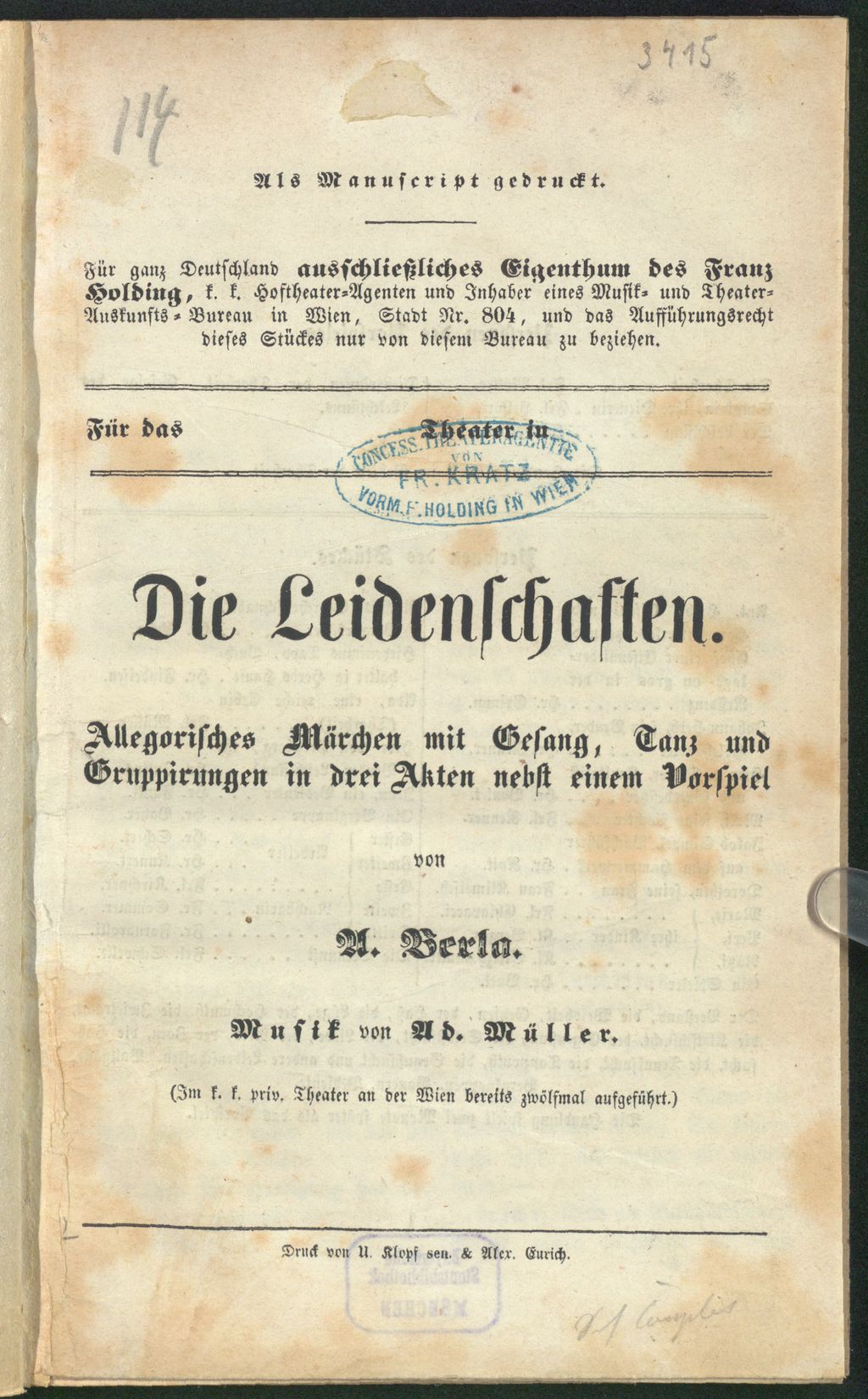 Cover of Die Leidenschaften