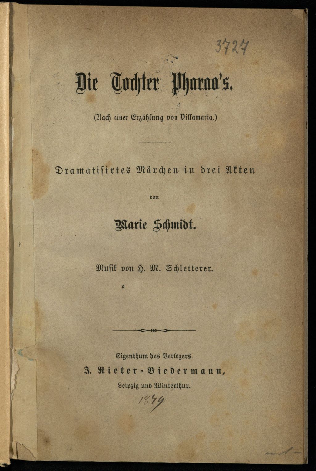 Cover of Die Tochter Pharao's