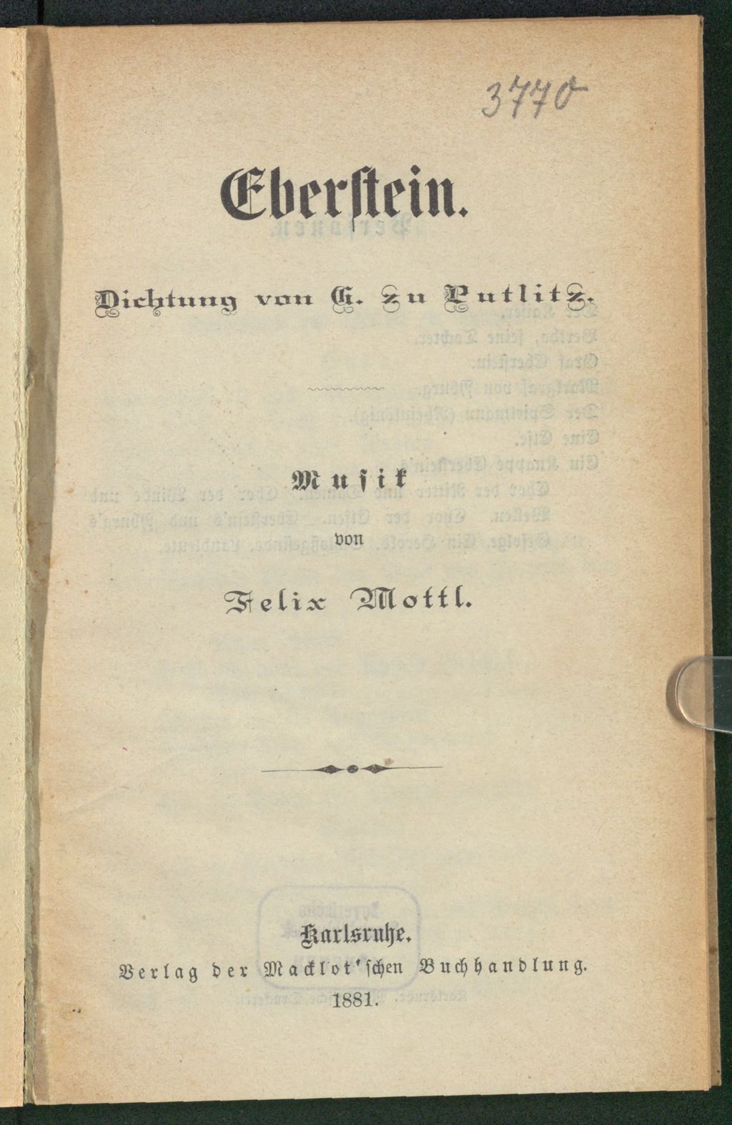 Cover of Eberstein