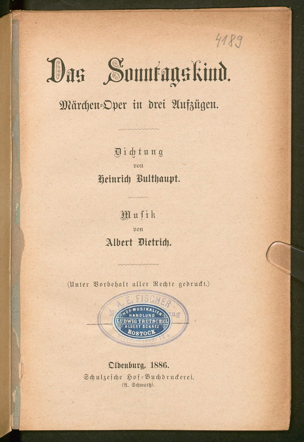 Cover of Das Sonntagskind