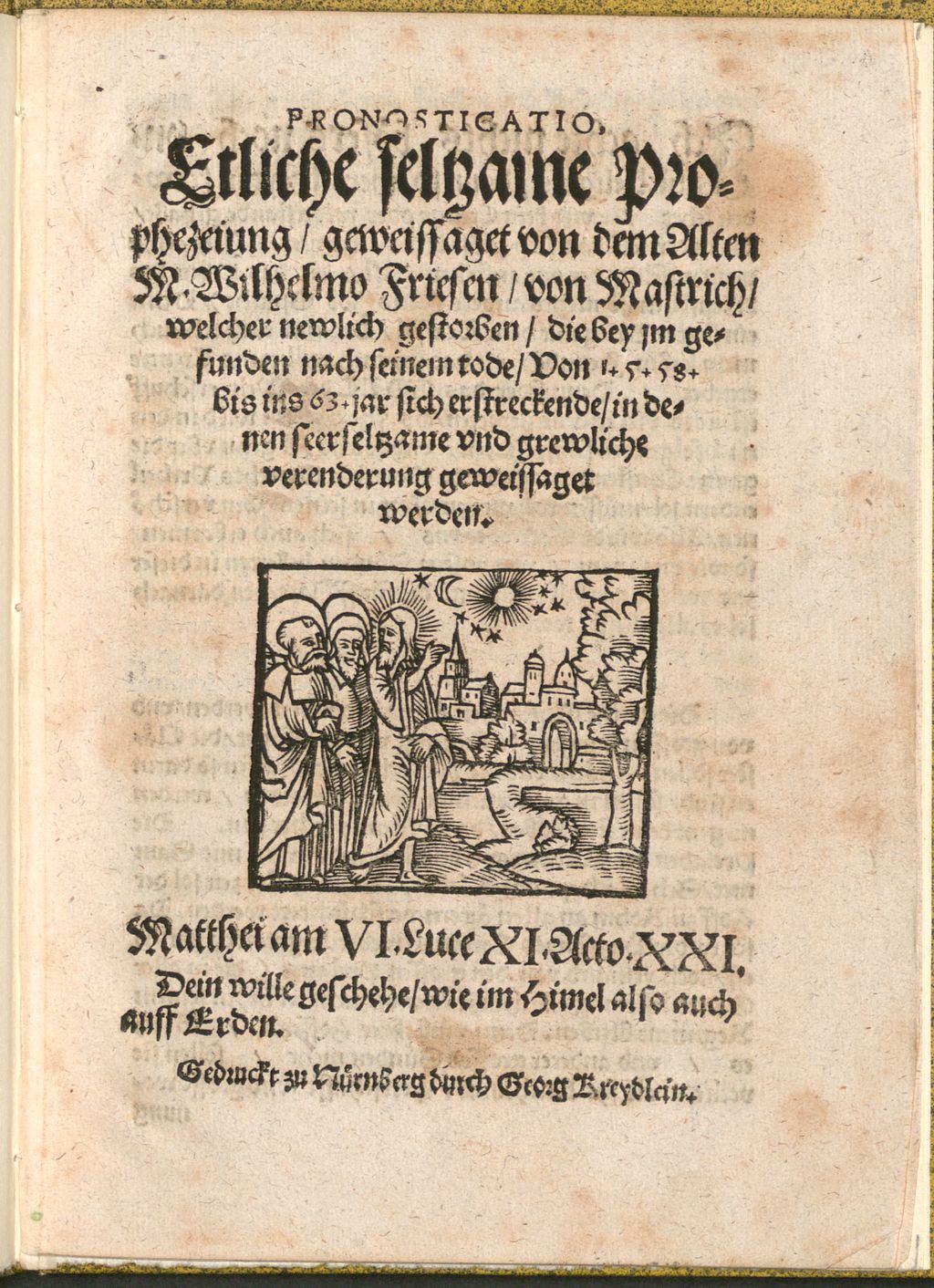 Cover of Pronosticatio