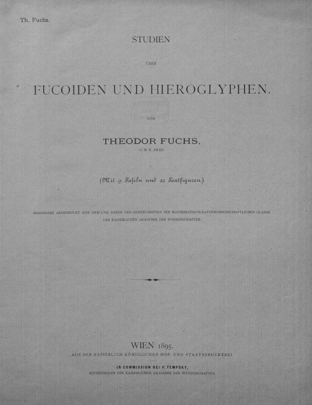 Cover of Studien über Fucoiden und Hieroglyphen