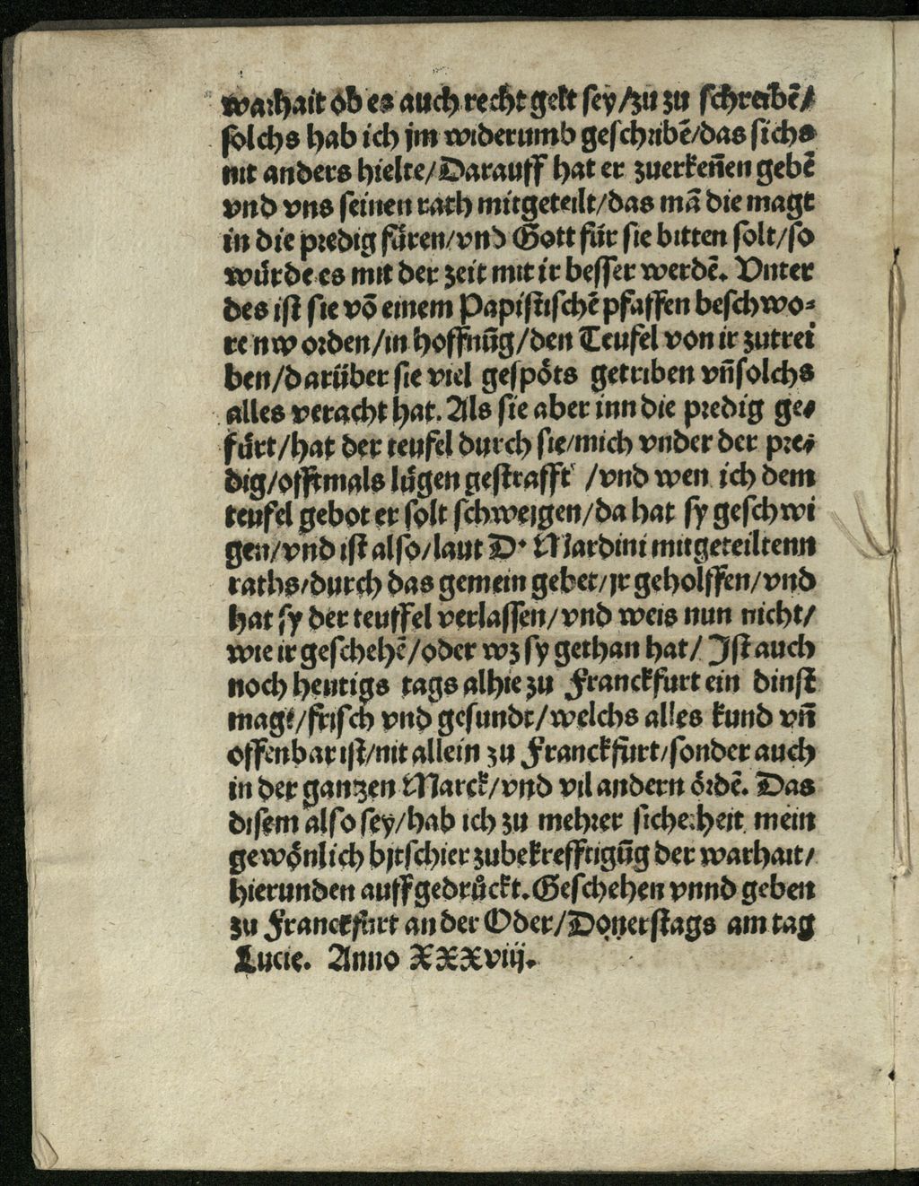Cover of Wunderzeitung von einem Geldteufel zu Frankfurt an der Oder