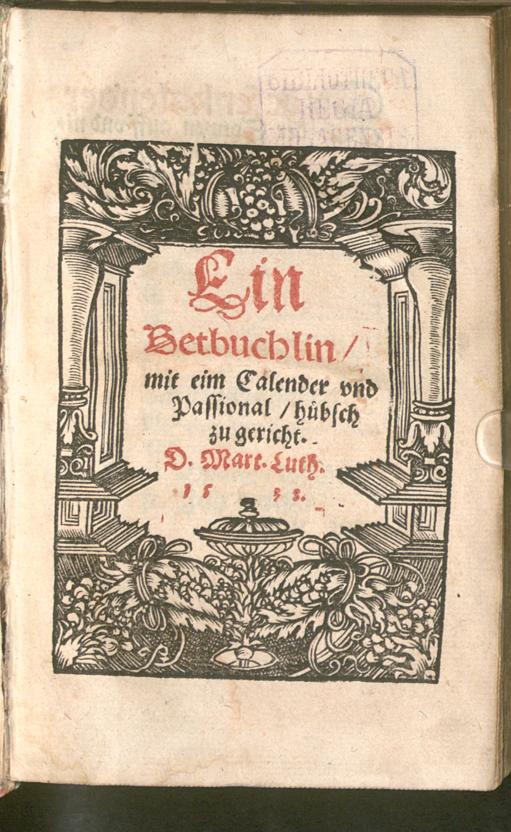 Cover of Ein Betbüchlin mit eim Calender und Passional