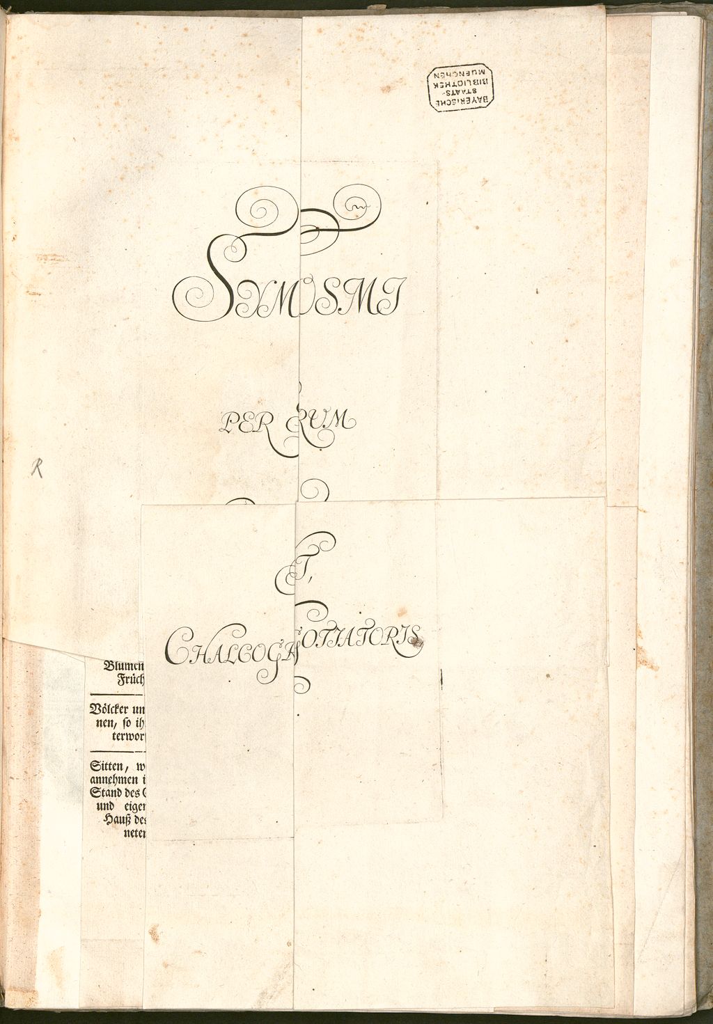Cover of Symbolismus Megacosmi Cum Microcosmo Per Influxum Septem Planetarum In Sublunaria Iuxta Constellationes Earumque Effectus, In Populos, Illorum Mores, Temperamenta Ingenia, Animalia, Plantas, Arbores, Lapides, Per Communem Observationem Comprobatus, Et Curiosis Spectatoribus Exhibitus