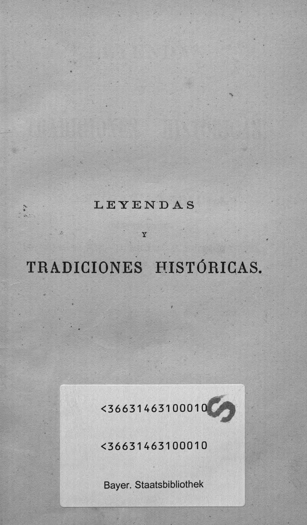 Cover of Leyendas y tradiciones históricas por José Zorrilla