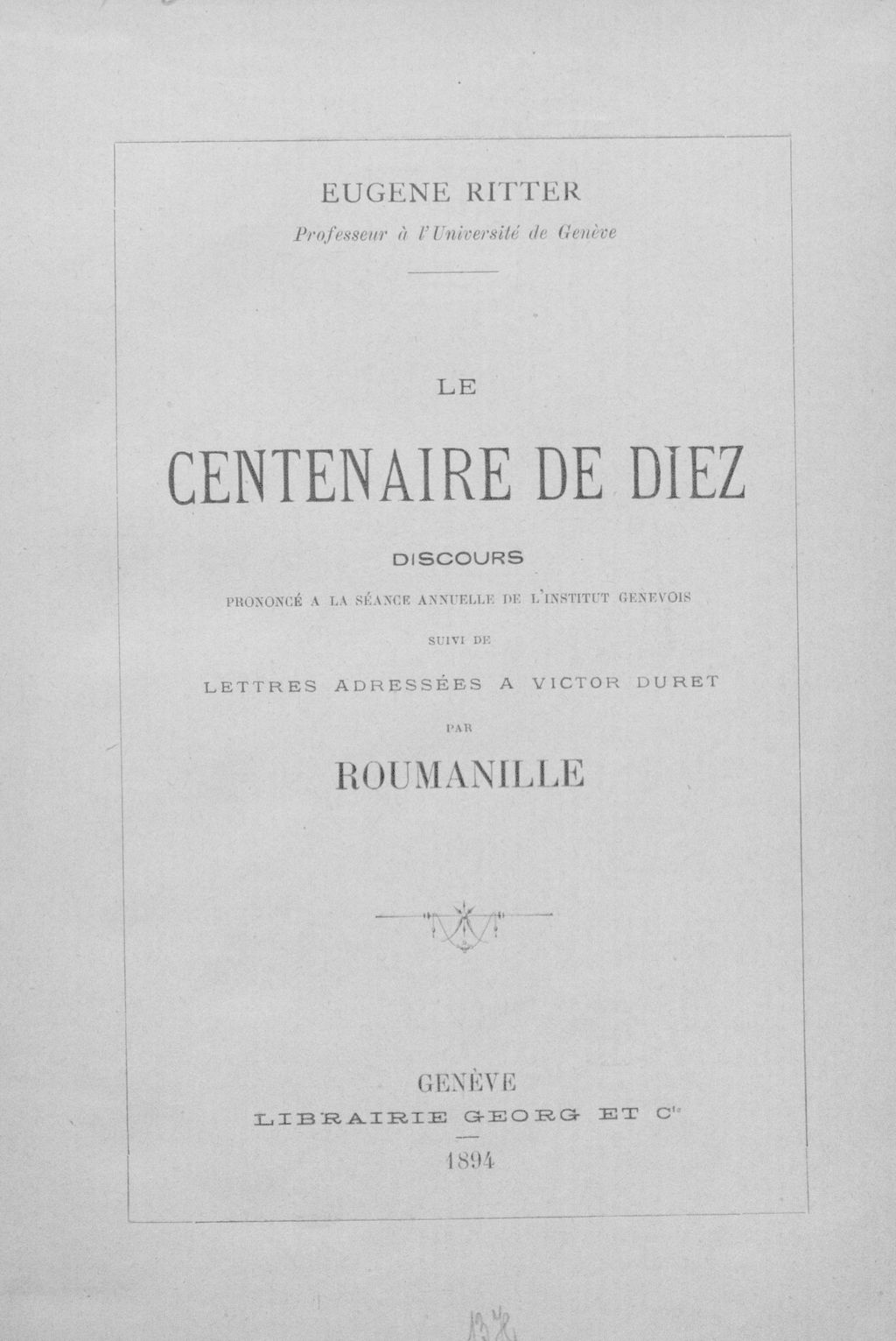 Cover of Le centenaire de Diez