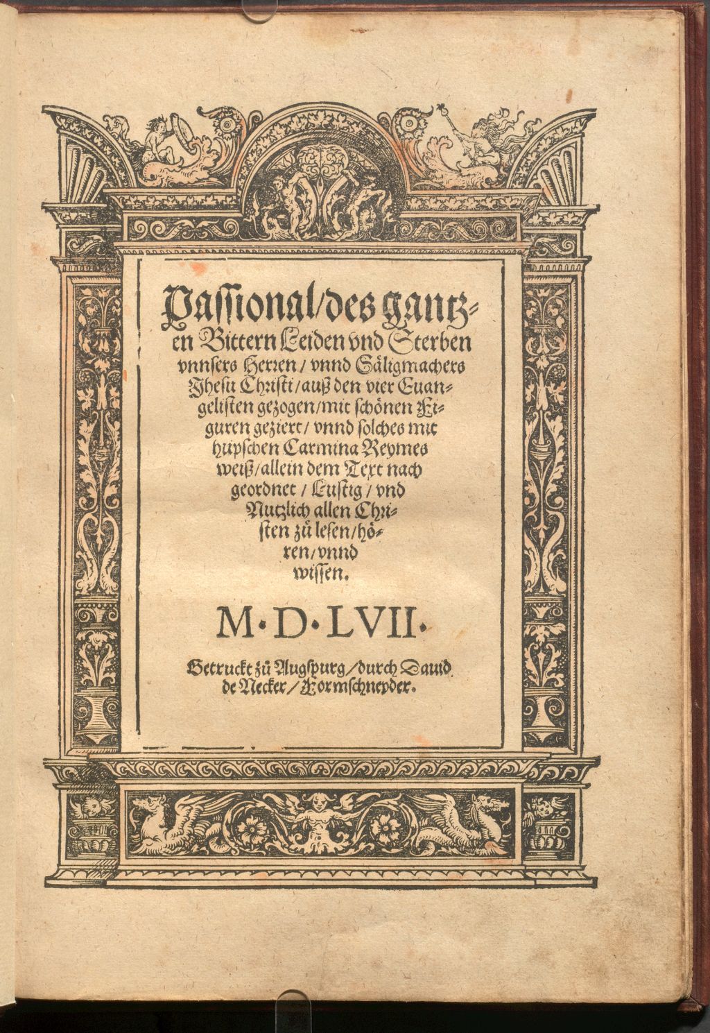 Cover of Passional, des gantzen Bittern Leiden vnd Sterben vnnsers Herren, vnnd Säligmachers Jhesu Christi