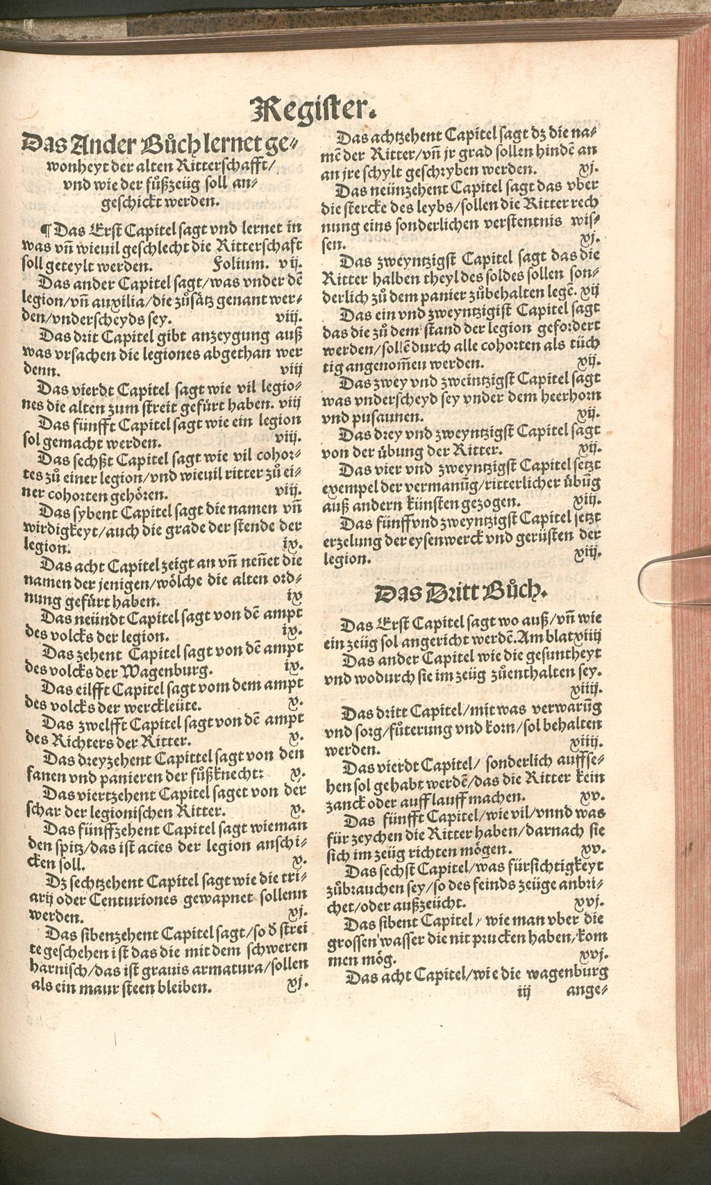 Cover of Flauij Vegetij Renati Vier buecher der Ritterschafft mit manicherleyen gerʹnsten bolwercken vñ gebewen ... vnd anders zů Kryegsleuffen gehoerig Mit jren mustern vnnd fyguren darneben verzaychnet. Zum anderen mal vbersehen vnnd mit etlichen figuren gemeret vnd gebesseret
