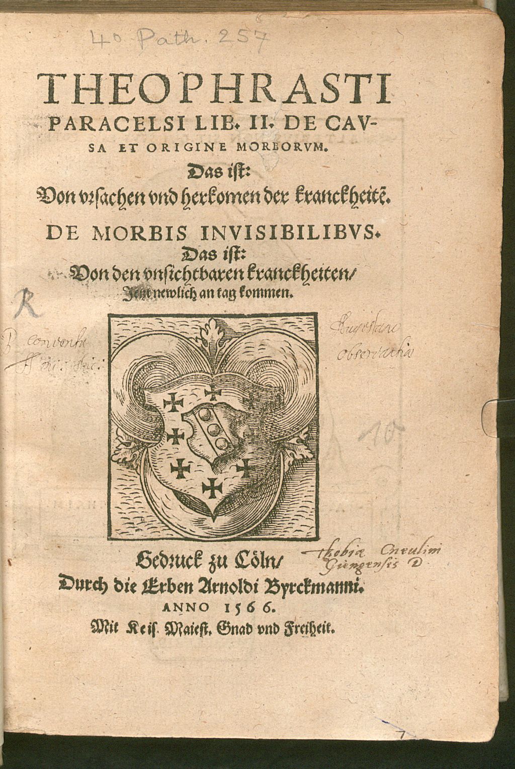 Cover of Libri II de Causa et origine morborum
