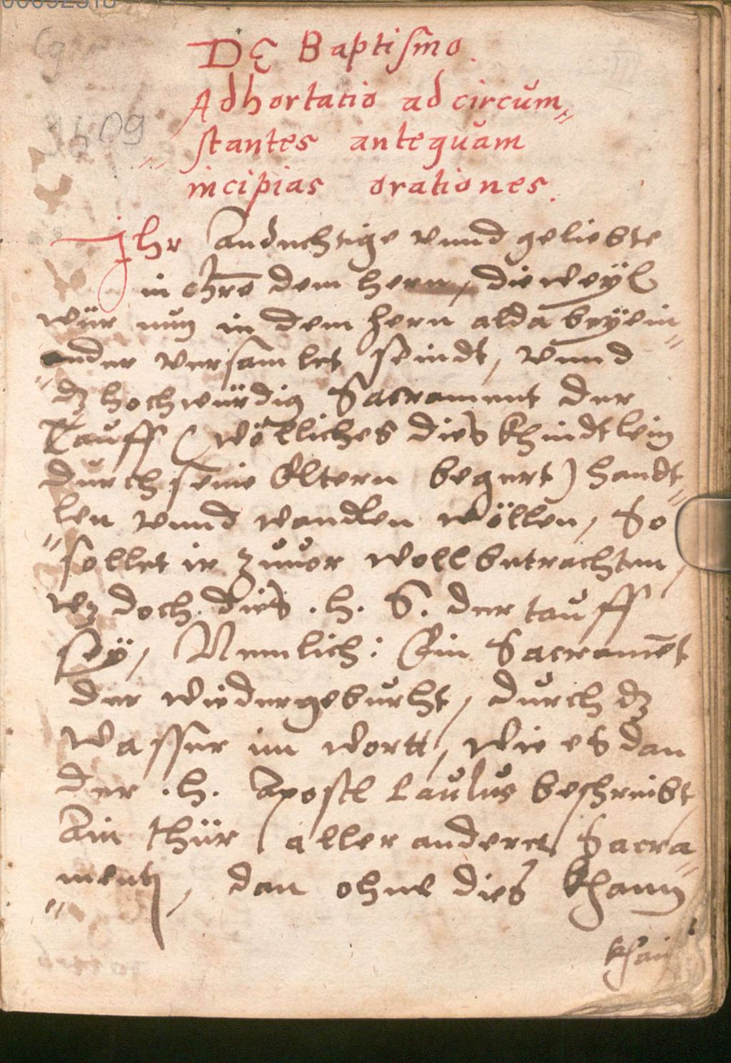 Cover of Der handschriftliche Teil enthält hauptsächlich zum Rituale , auch Libellus agendarum genannt, gehörende Texte, deutsch und lateinisch - BSB Cgm 9509