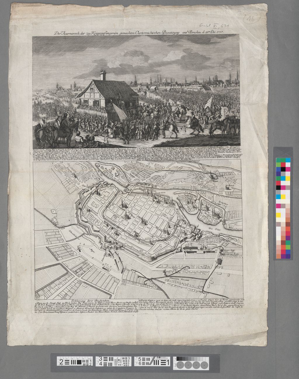 Cover of Der Ausmarsch der zu Kriegsgefangenen gemachten Oesterreichischen Besatzung aus Breslau d. 21.ten Dec. 1757
