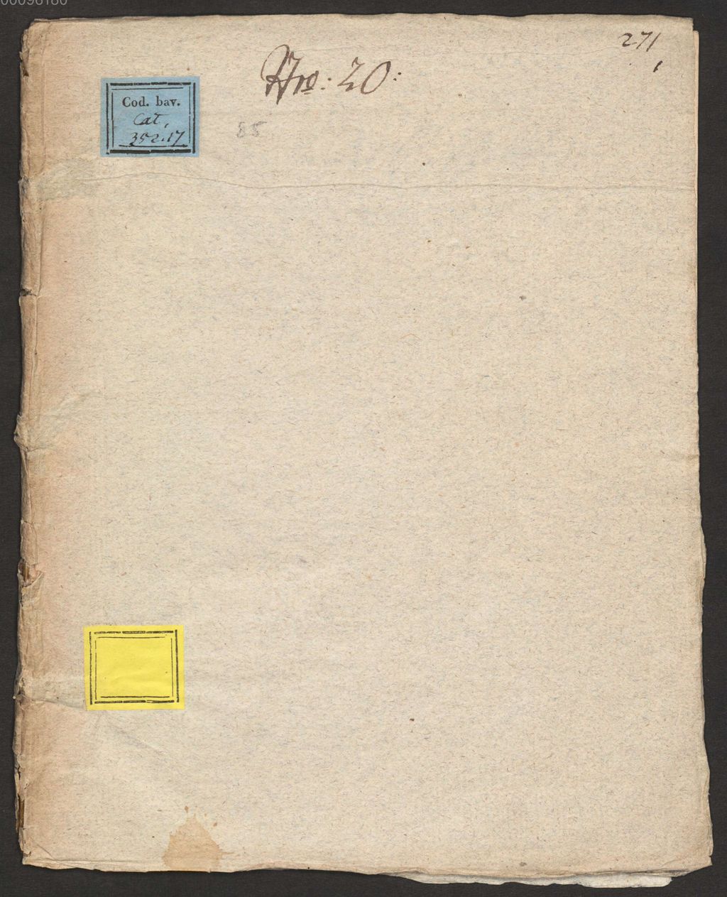 Cover of Amberg, Franziskanerkloster: Kataloge der Zellenbestände, 1775 - 1797 und 1802, Bd. 17 - BSB Cbm Cat. 352(17