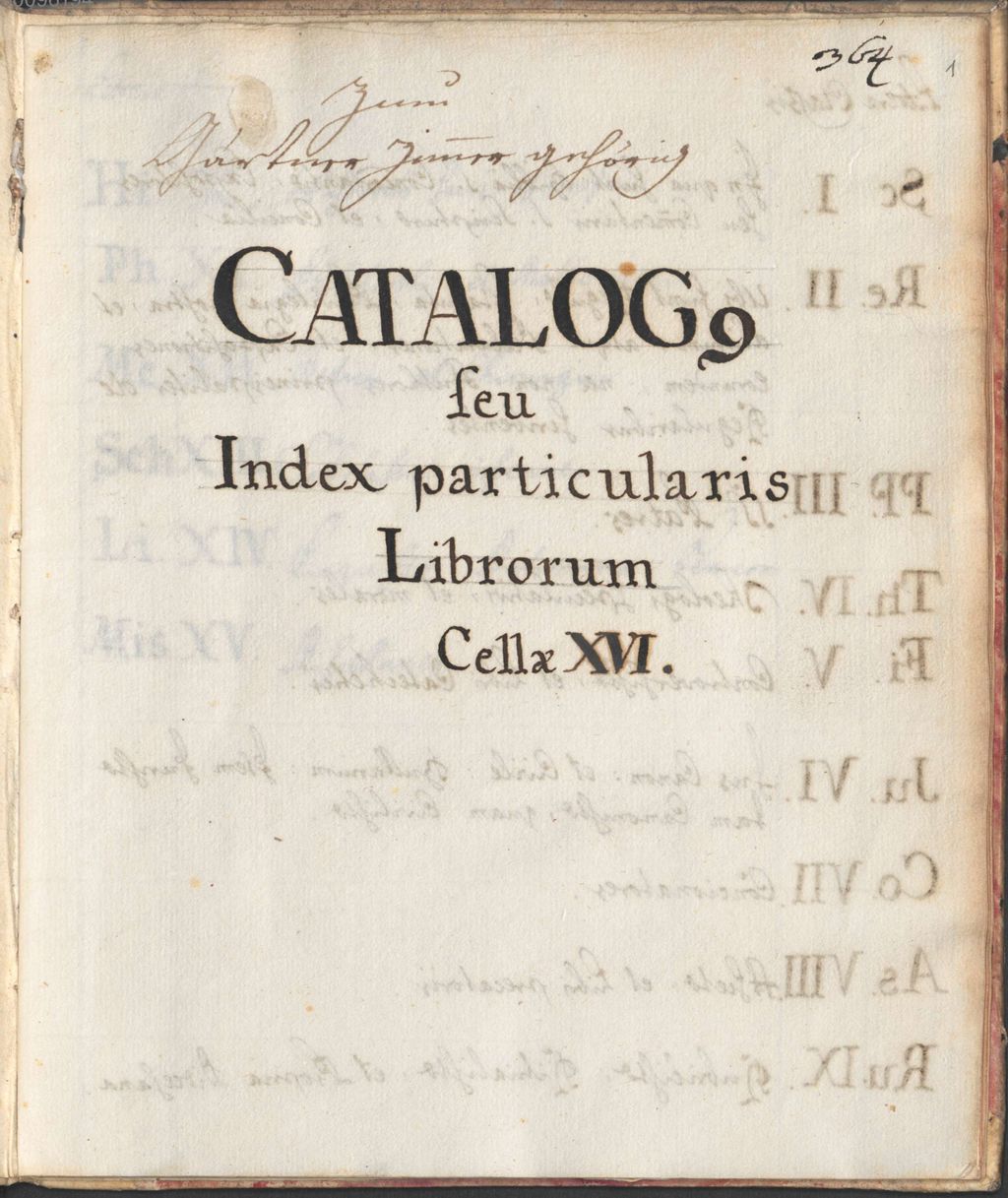 Cover of Amberg, Franziskanerkloster: Kataloge der Zellenbestände, 1775 - 1797 und 1802, Bd. 24 - BSB Cbm Cat. 352(24